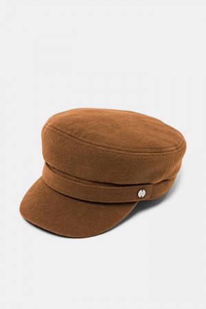 Dámské Čepice Esprit Felted Military Hnědé | FVY680194