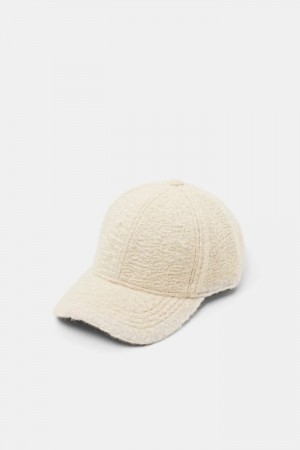 Dámské Čepice Esprit Fleece Baseball Béžový | DVM308715
