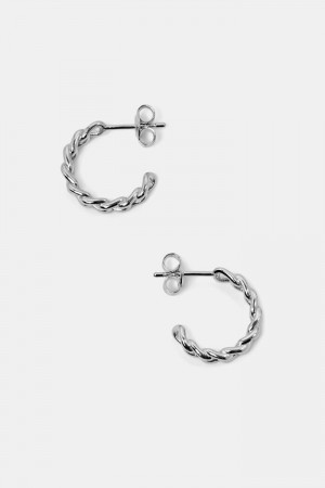 Dámské Šperky Esprit Sterling Silver Chain Mini Hoop Earrings Stříbrné | DMI731685