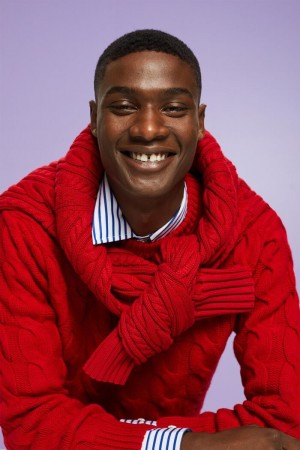 Pánské Jumpers Esprit Vlna Cable Knit Tmavě Červené | ICO962457
