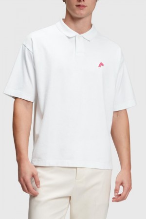 Pánské Polo Triko Esprit Dolphin Tenisové Club Relaxed Bílé | BUY146275