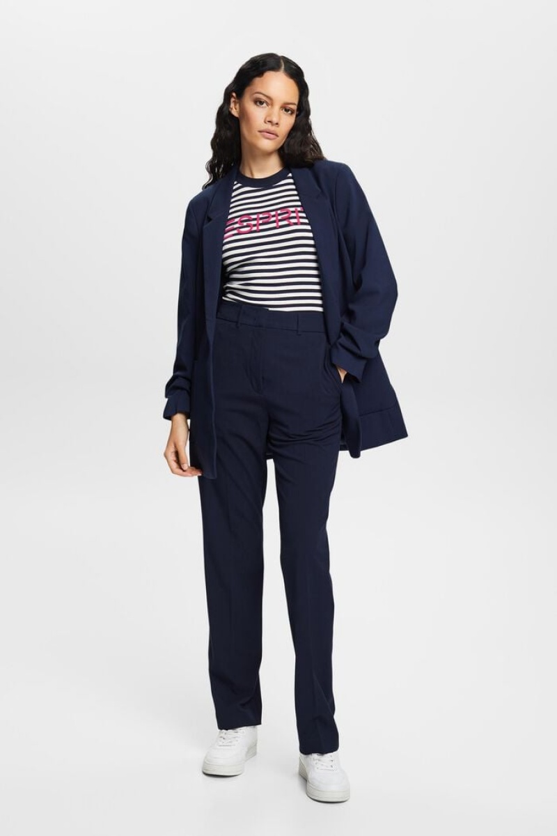Dámské Blejzry Esprit Draped Sleeves Tmavě Blankyt | YOG579840