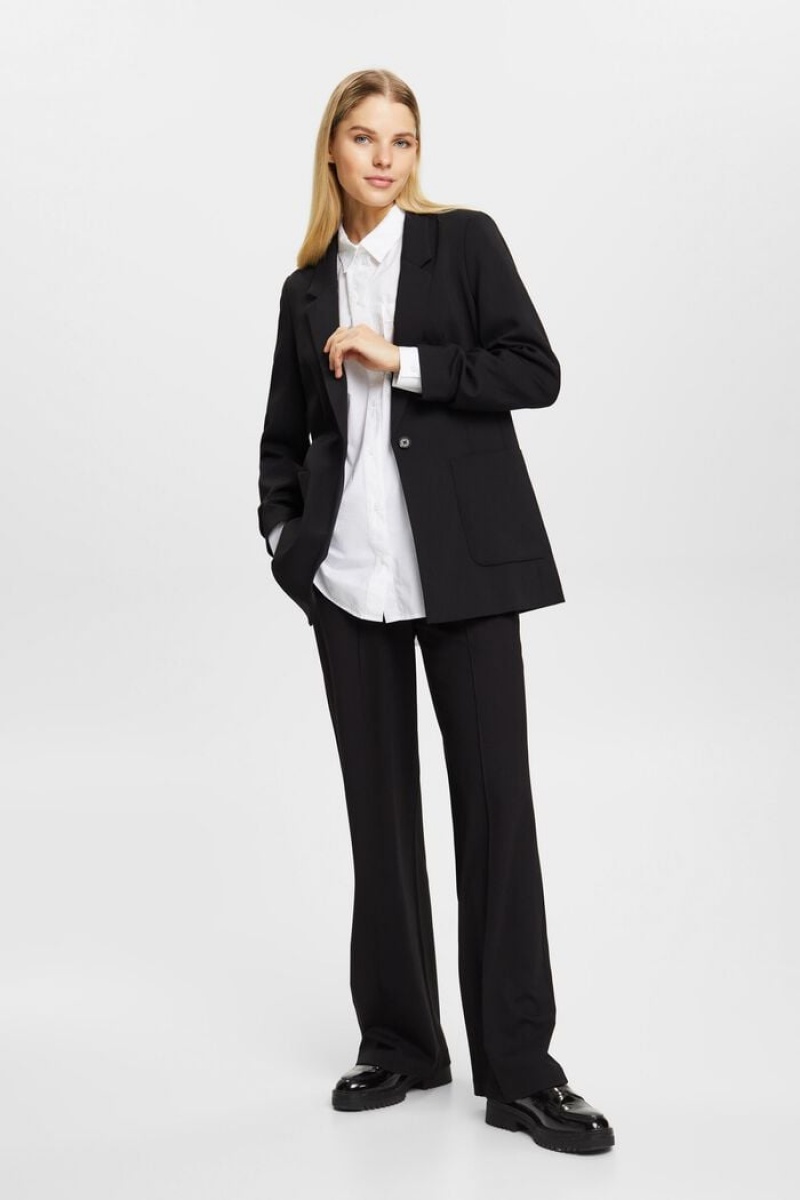 Dámské Blejzry Esprit Ruched Sleeve Černé | LGH825461