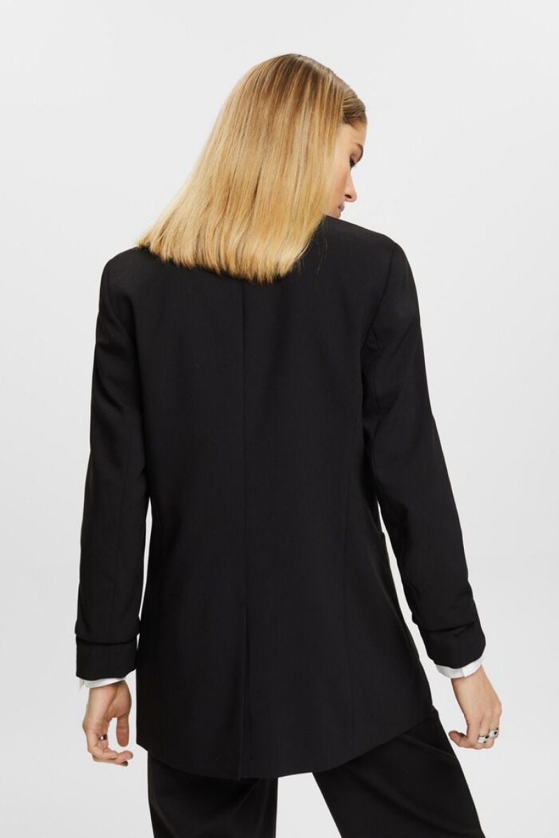 Dámské Blejzry Esprit Ruched Sleeve Černé | LGH825461
