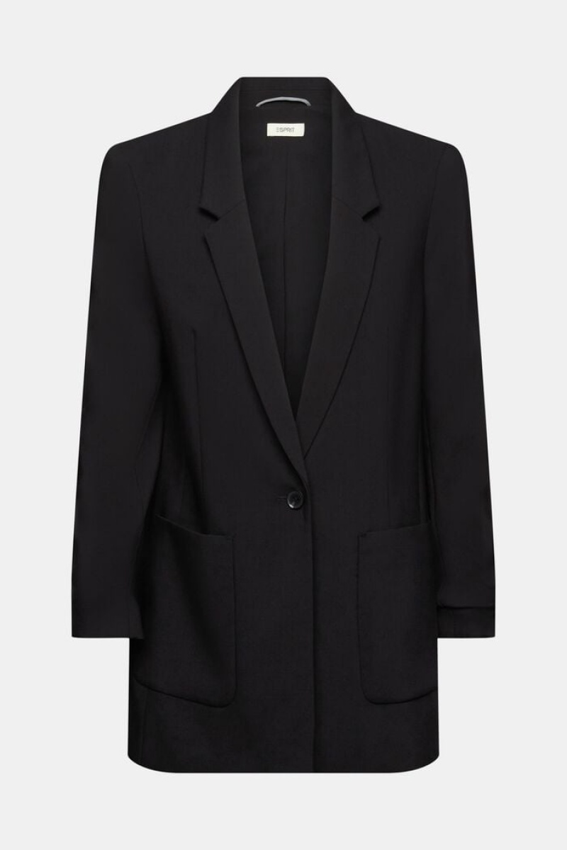 Dámské Blejzry Esprit Ruched Sleeve Černé | LGH825461