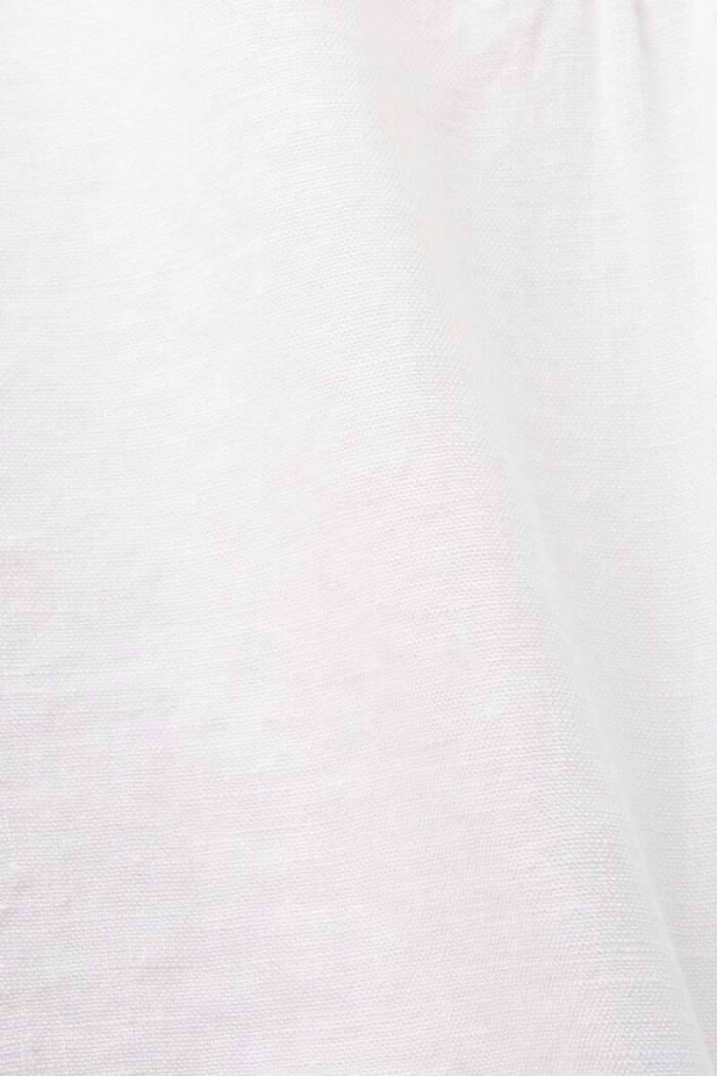 Dámské Blouses Esprit Bez Rukávů Linen Babydoll Bílé | BLY635784