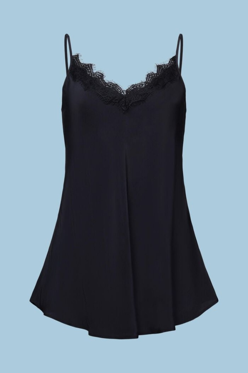 Dámské Blouses Esprit Krajkové Cami Černé | ABE752908