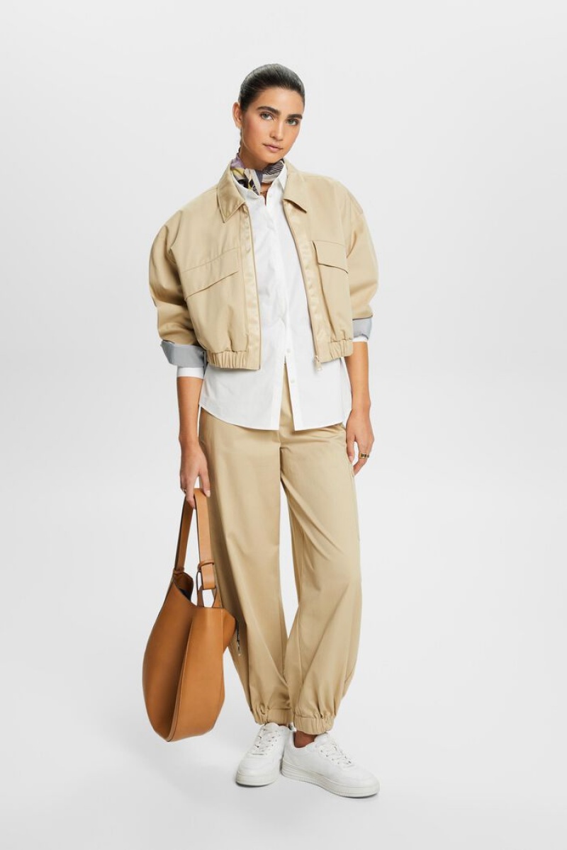 Dámské Blouses Esprit Long Sleeve Poplin Bílé | SJL031957