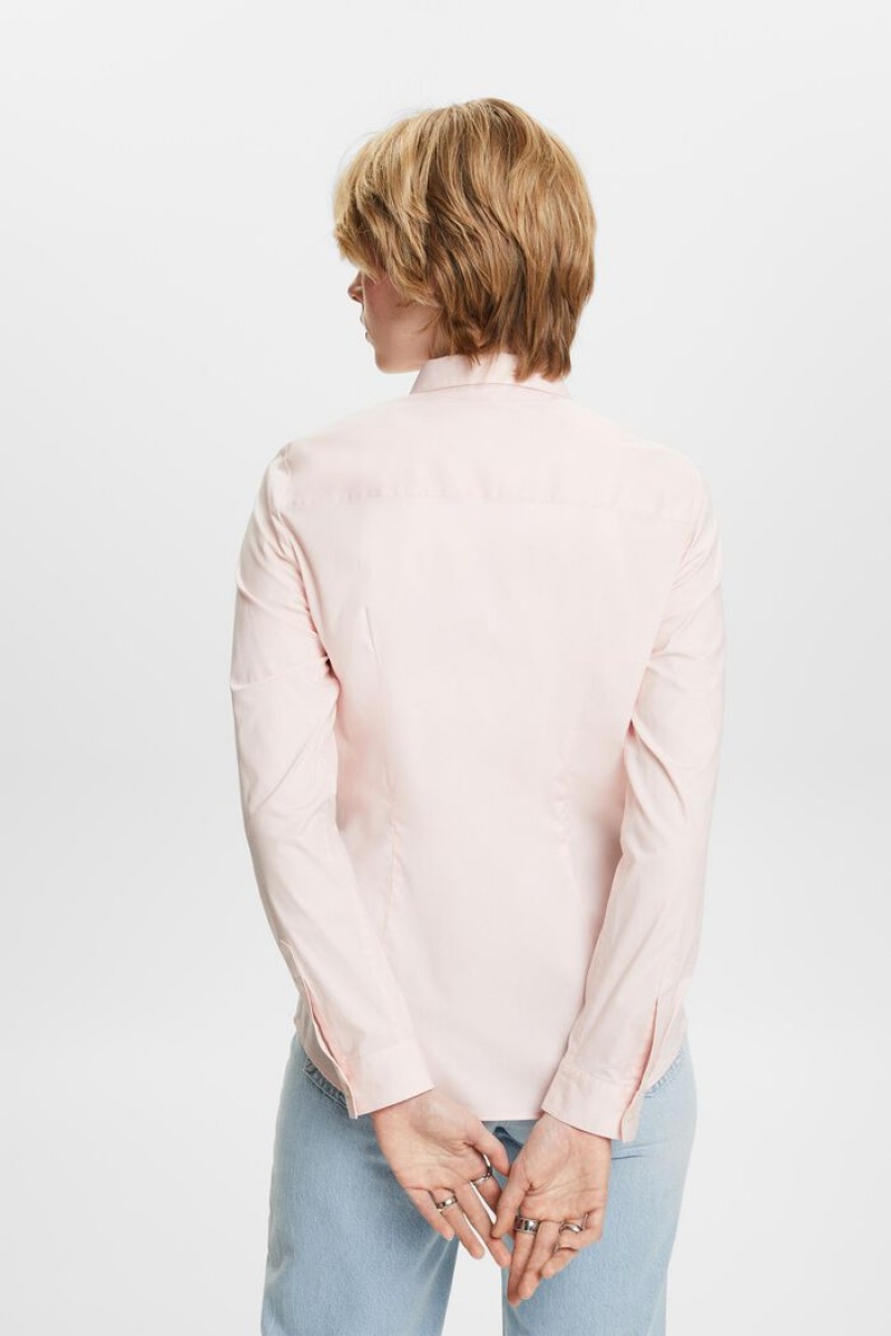 Dámské Blouses Esprit Long Sleeve Poplin Světle Růžové | CWA694125