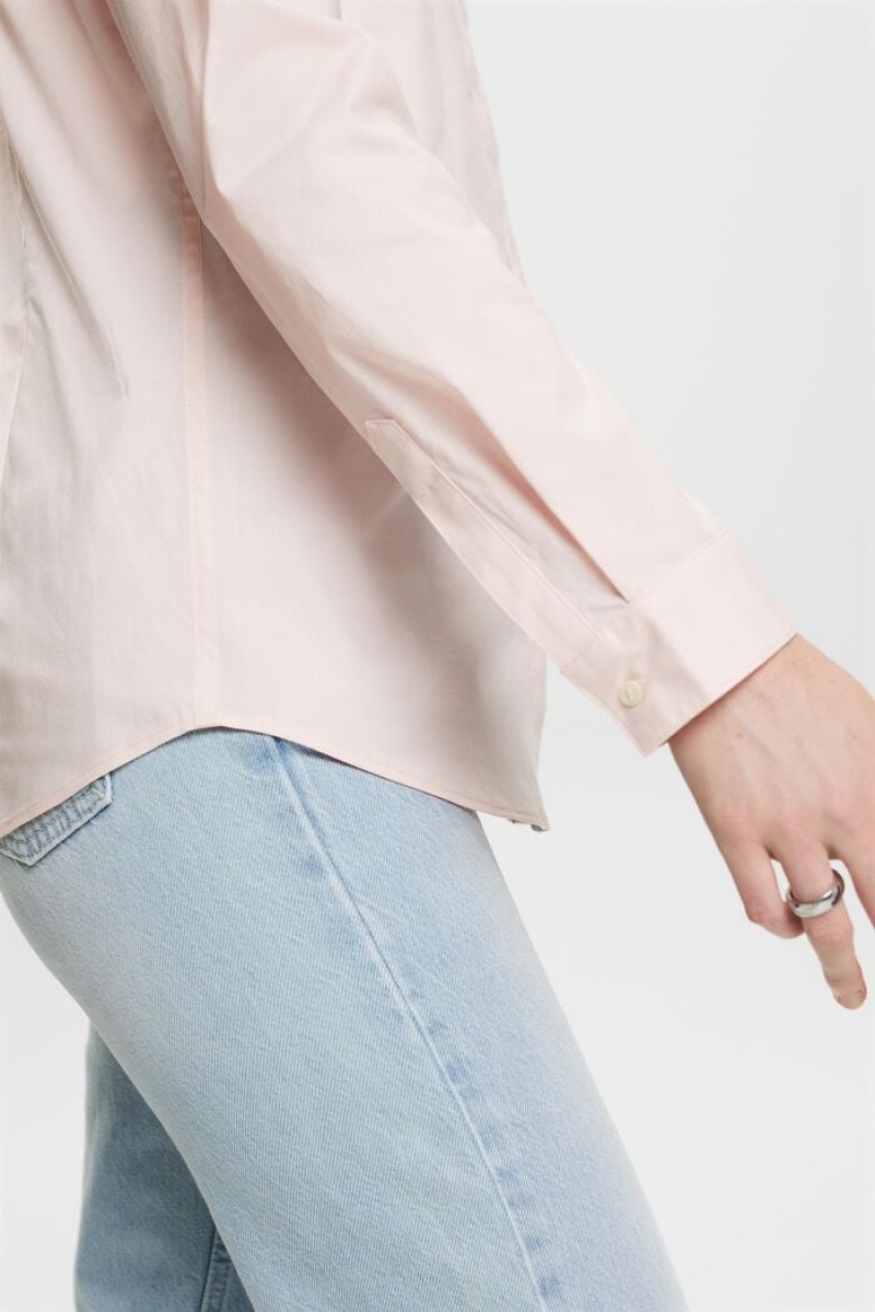 Dámské Blouses Esprit Long Sleeve Poplin Světle Růžové | CWA694125