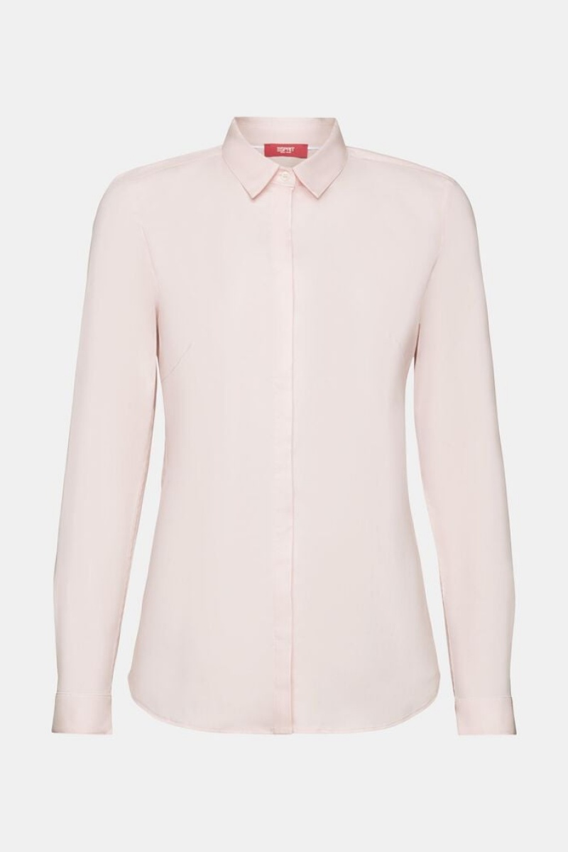 Dámské Blouses Esprit Long Sleeve Poplin Světle Růžové | CWA694125