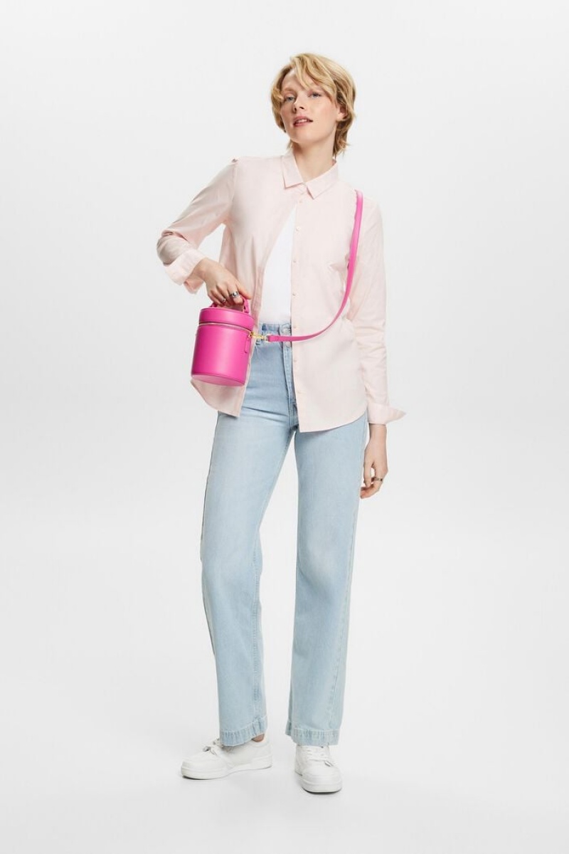 Dámské Blouses Esprit Long Sleeve Poplin Světle Růžové | CWA694125