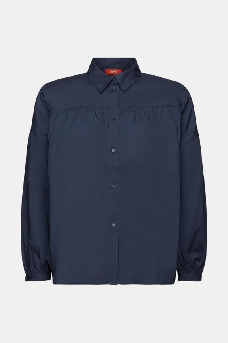 Dámské Blouses Esprit Poplin,100% Bavlněné Blankyt | DUL790613