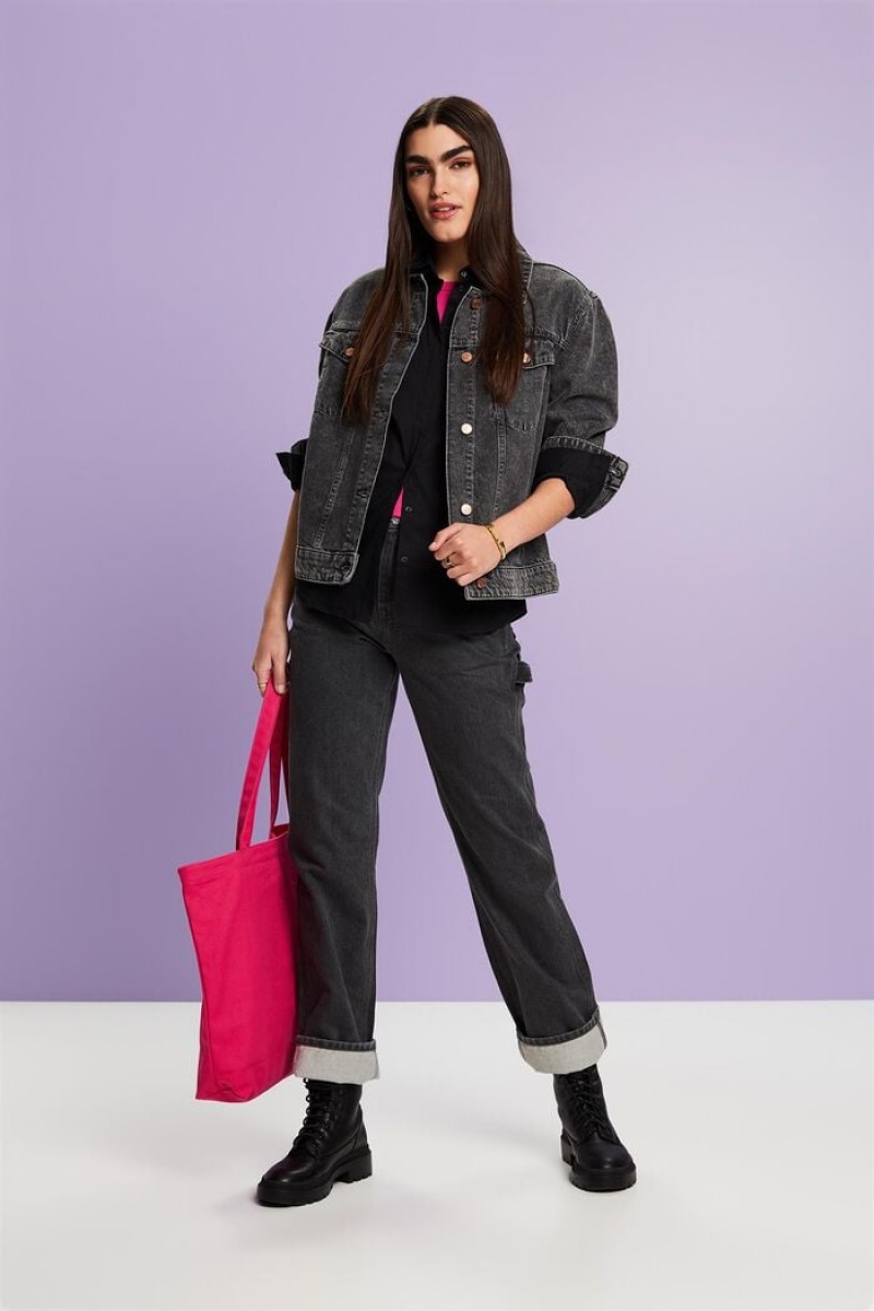 Dámské Blouses Esprit Poplin Černé | DHE201385