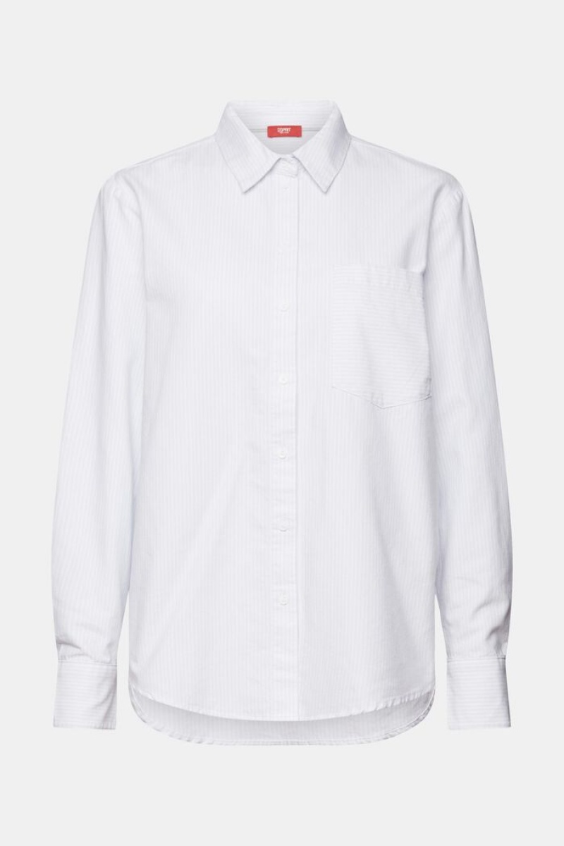 Dámské Blouses Esprit Pruhovaný Světle Blankyt | GEZ813209
