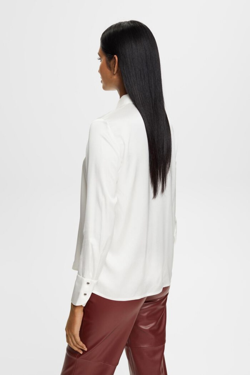 Dámské Blouses Esprit Satin Bílé | IKM813642