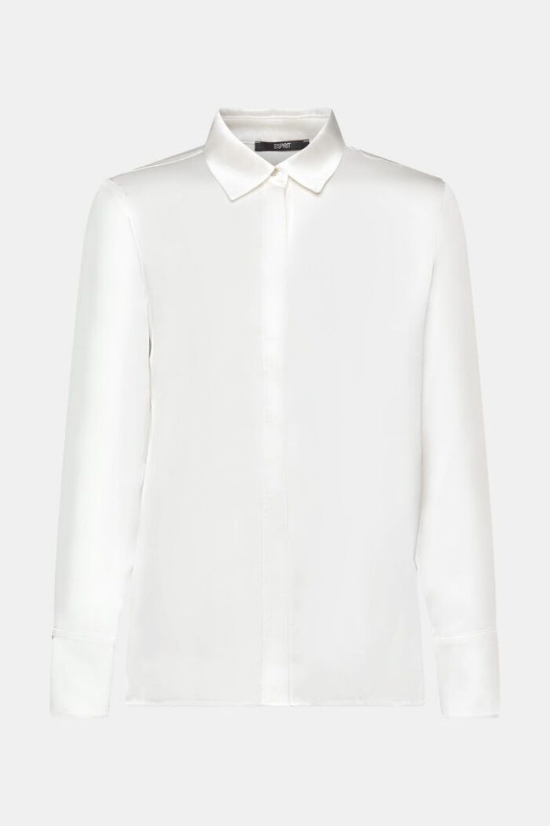 Dámské Blouses Esprit Satin Bílé | IKM813642