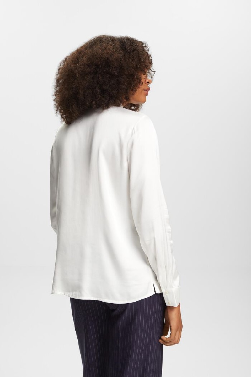 Dámské Blouses Esprit Satin Bílé | OIR402518
