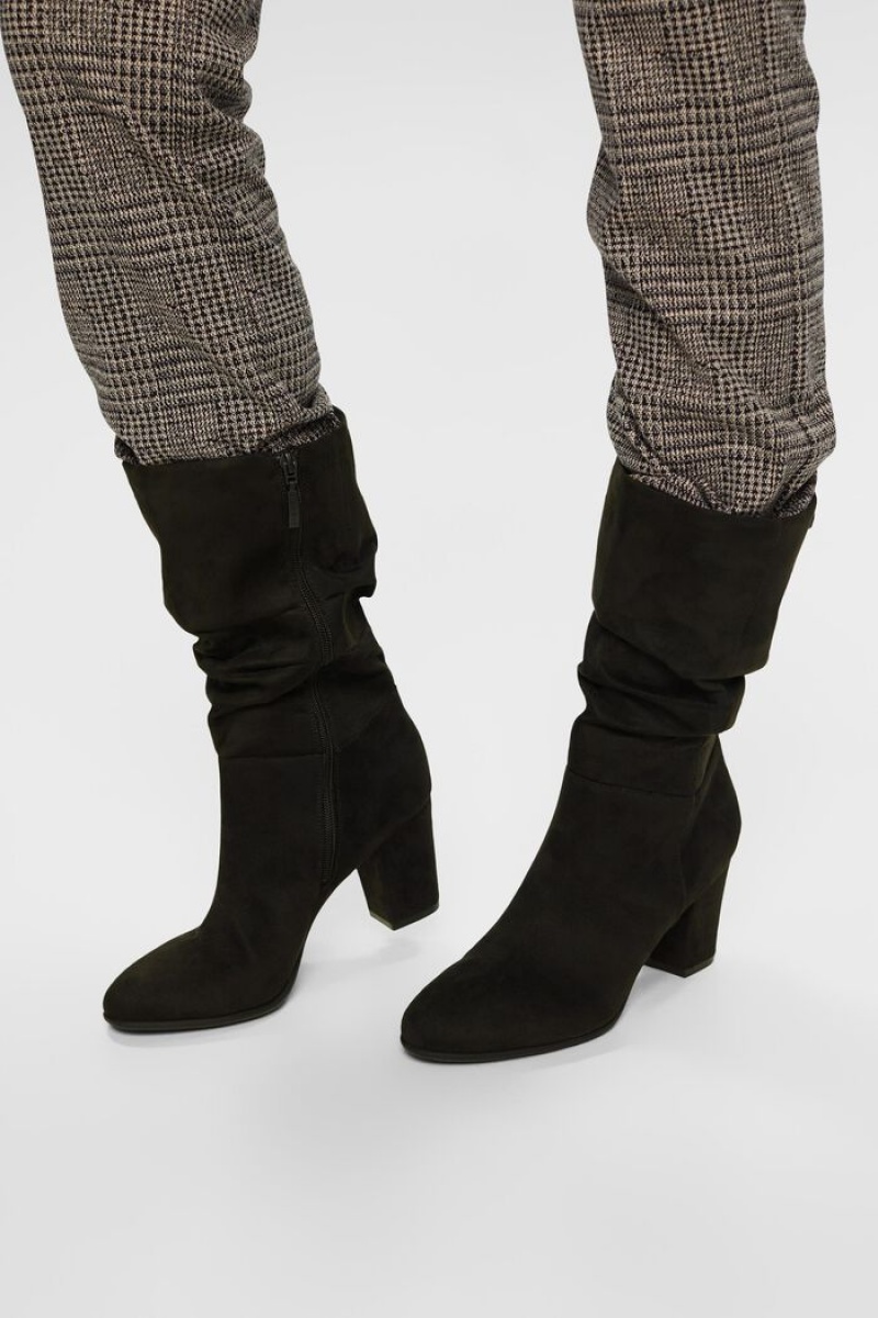 Dámské Boty Esprit Faux Semišové Slouch Černé | UWY314852