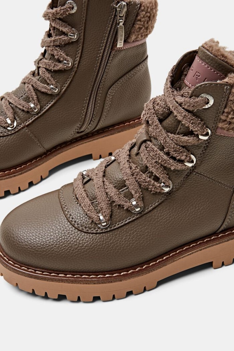 Dámské Boty Esprit Veganské Hiker Šedé Hnědé | ASM805294