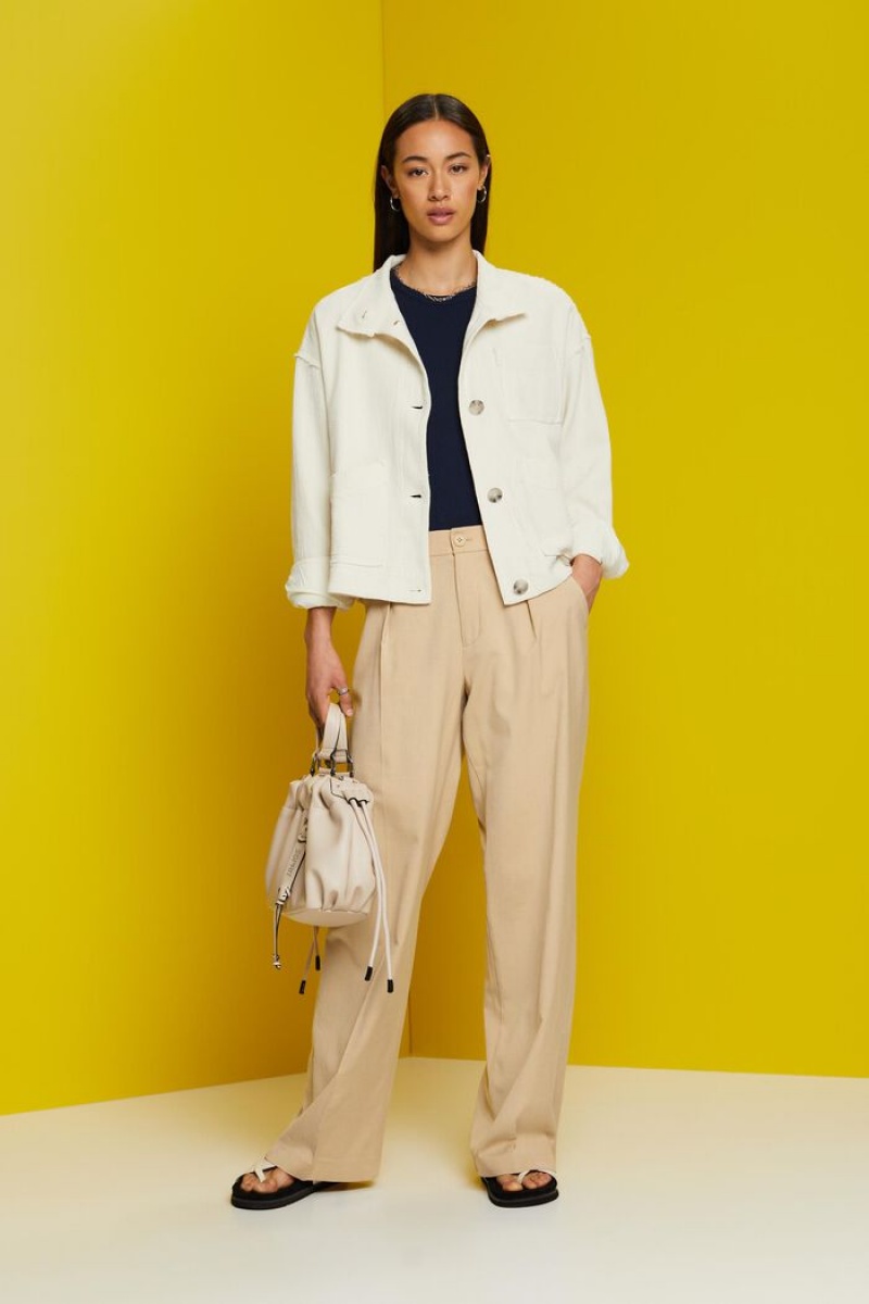 Dámské Bundy Esprit Indoor Woven Bílé | UTV289673