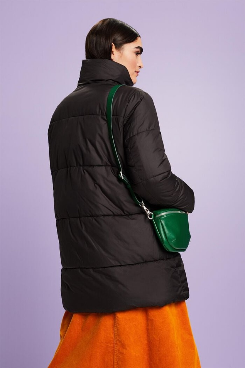Dámské Bundy Esprit Longline Puffer Černé | NBW715629
