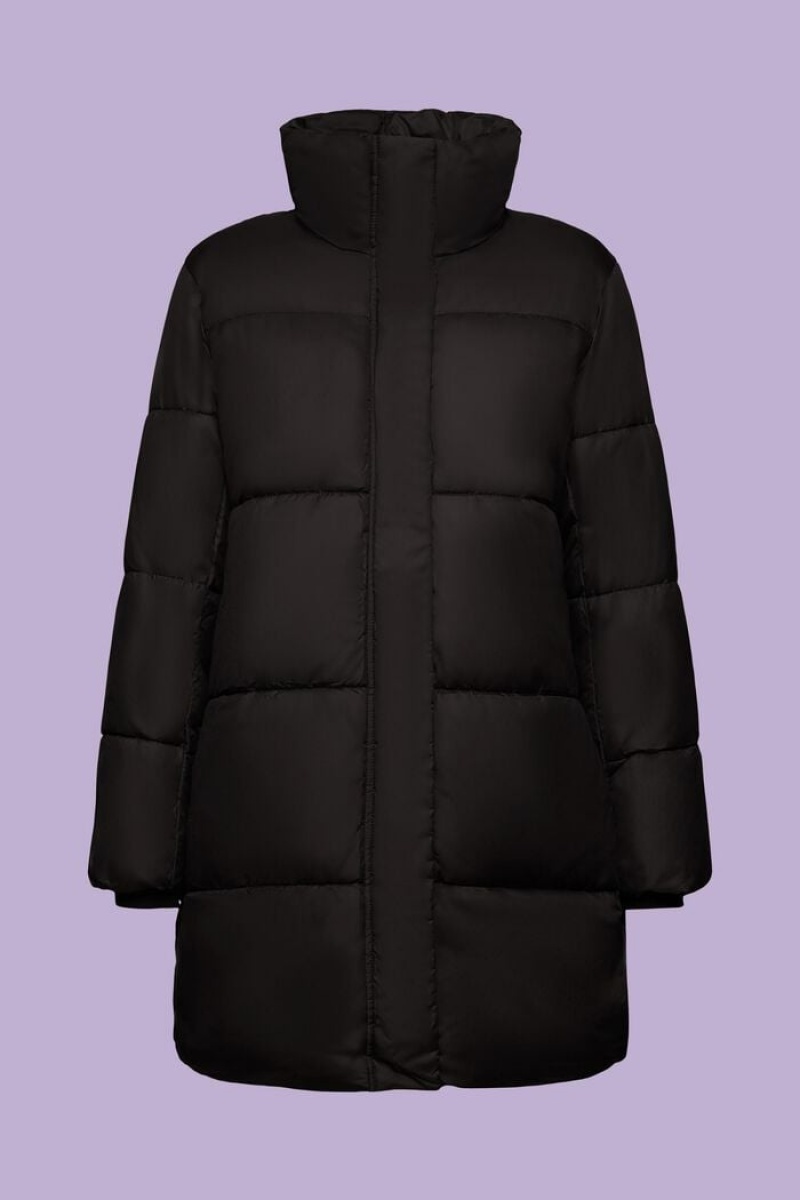 Dámské Bundy Esprit Longline Puffer Černé | NBW715629
