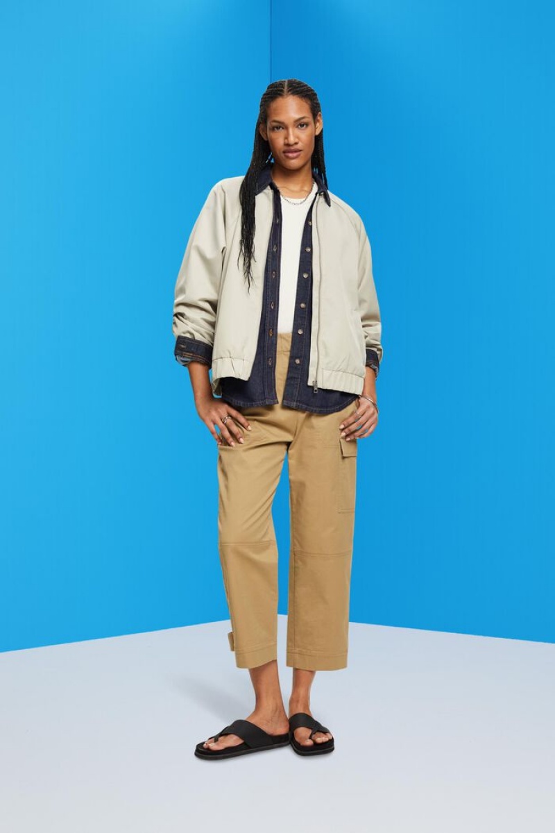 Dámské Bundy Esprit Loose Fit Bomber Zelene | FNU861520