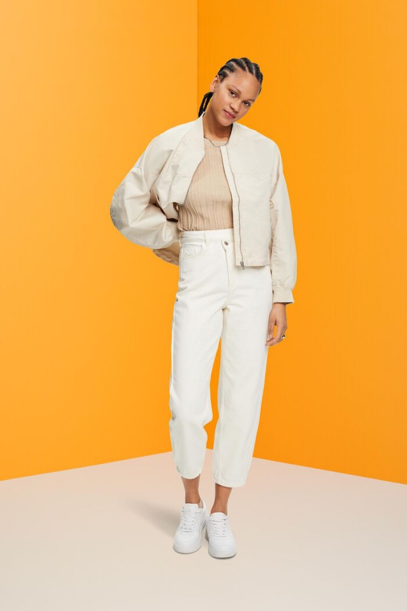 Dámské Bundy Esprit Oversized Bomber Světle Šedé Hnědé | PVS182356