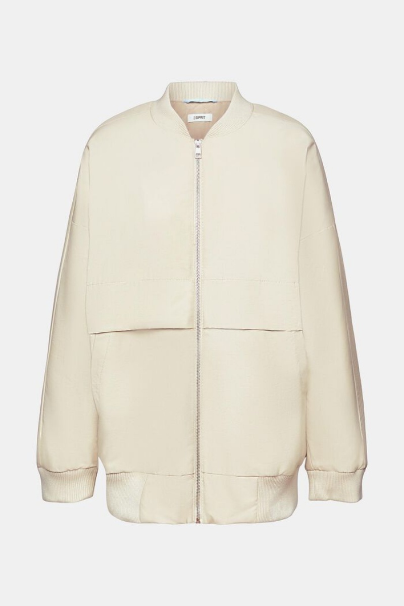 Dámské Bundy Esprit Panelled Bomber Světle Šedé Hnědé | HTK916528