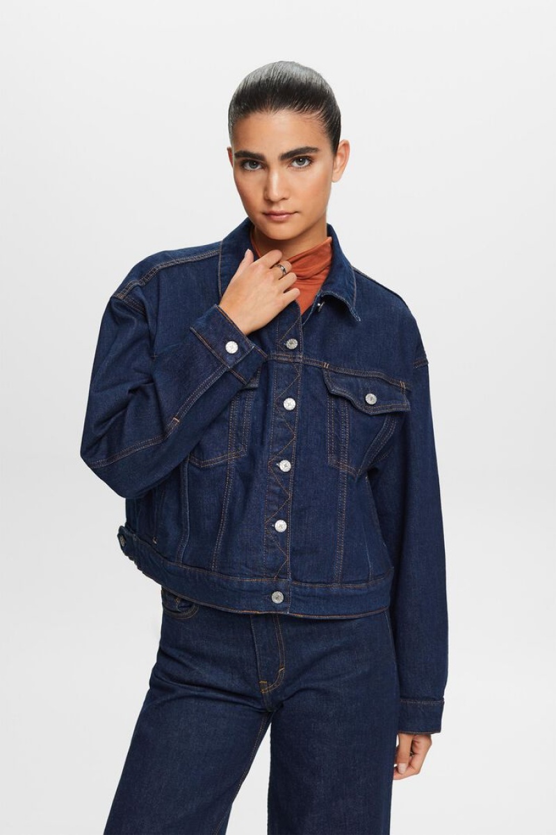 Dámské Bundy Esprit Premium Trucker Blankyt | WVE781903