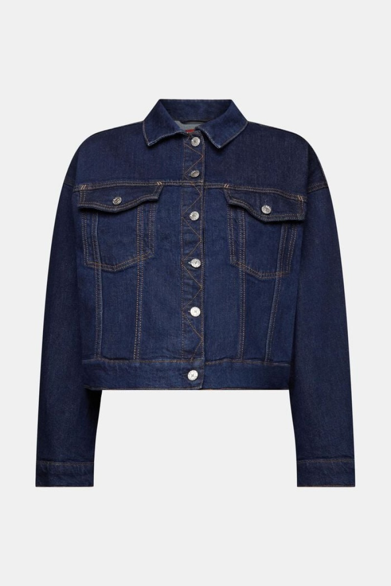 Dámské Bundy Esprit Premium Trucker Blankyt | WVE781903