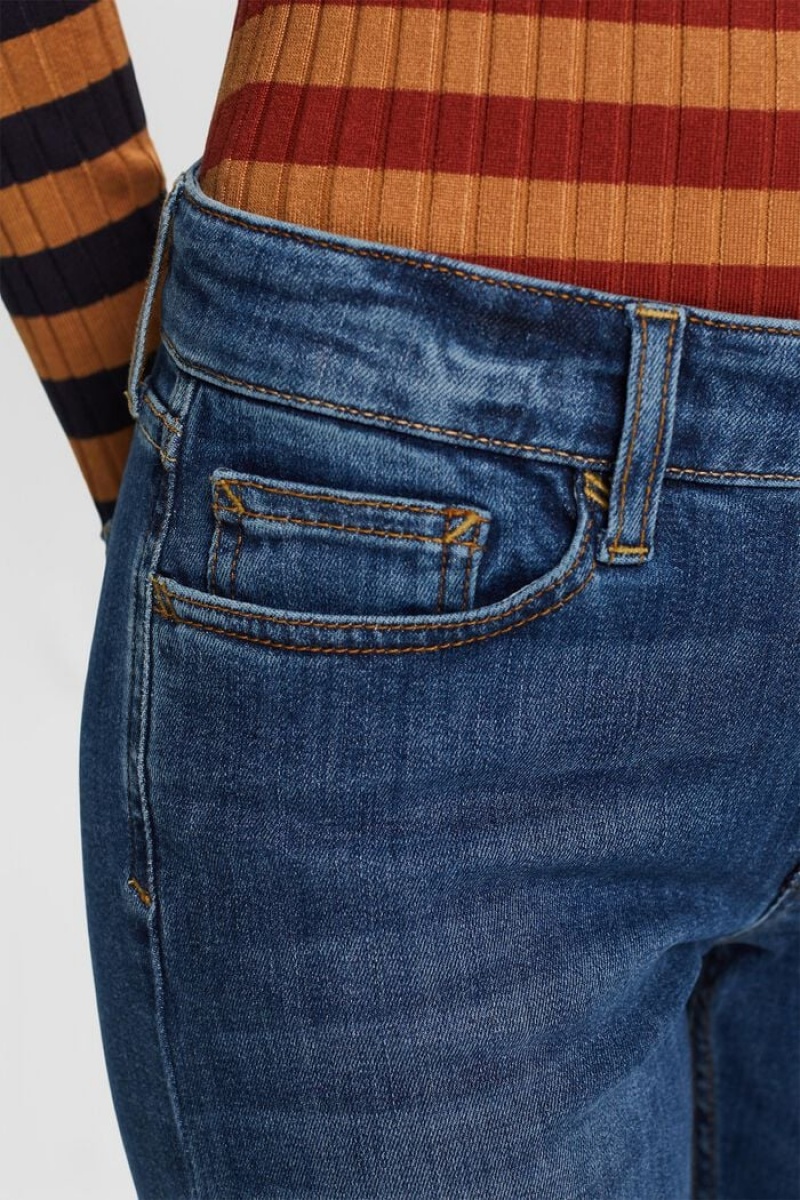 Dámské Džíny Esprit Mid Slim Blankyt | ORV518726