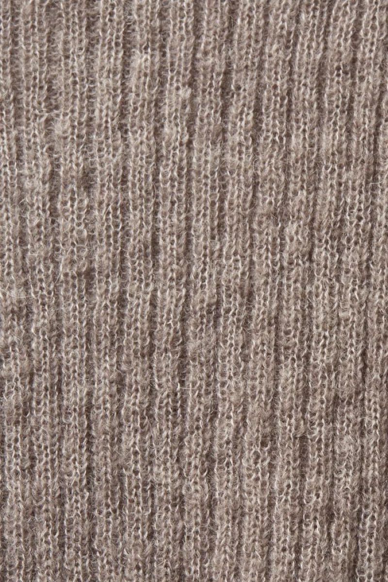 Dámské Jumpers Esprit Cable-knit Turtleneck Hnědé Šedé | BPJ931402