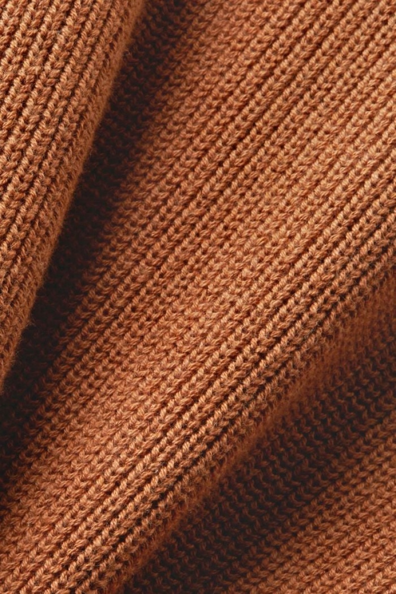 Dámské Jumpers Esprit Cashmere Blended With Krajkové Detail Hnědožlutý | GYW287491