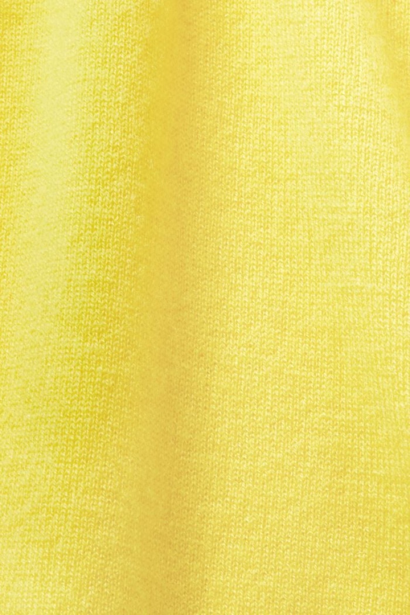 Dámské Jumpers Esprit Cashmere Krátké-sleeve Žluté | ULY367298