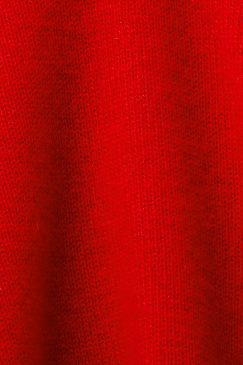 Dámské Jumpers Esprit Cashmere V-neck Červené | ESU479860