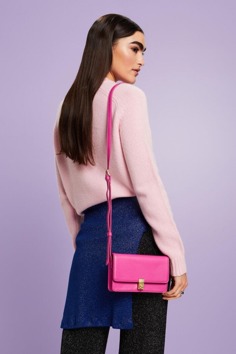 Dámské Jumpers Esprit Vlna Cashmere Logo Růžové | IPF831965