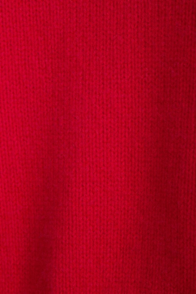 Dámské Jumpers Esprit Vlna Cashmere Logo Tmavě Červené | WPL205138