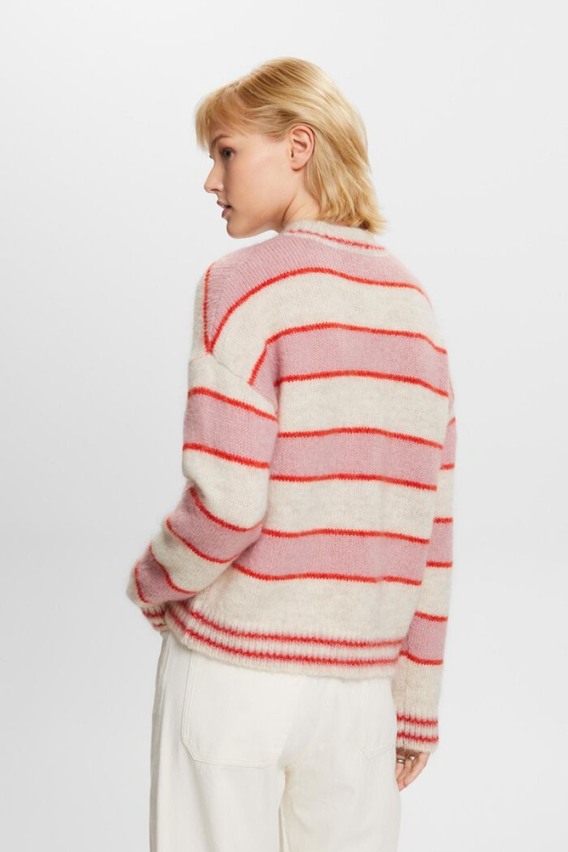 Dámské Jumpers Esprit Vlna-mohair Blend Krém Béžový | WEY726901