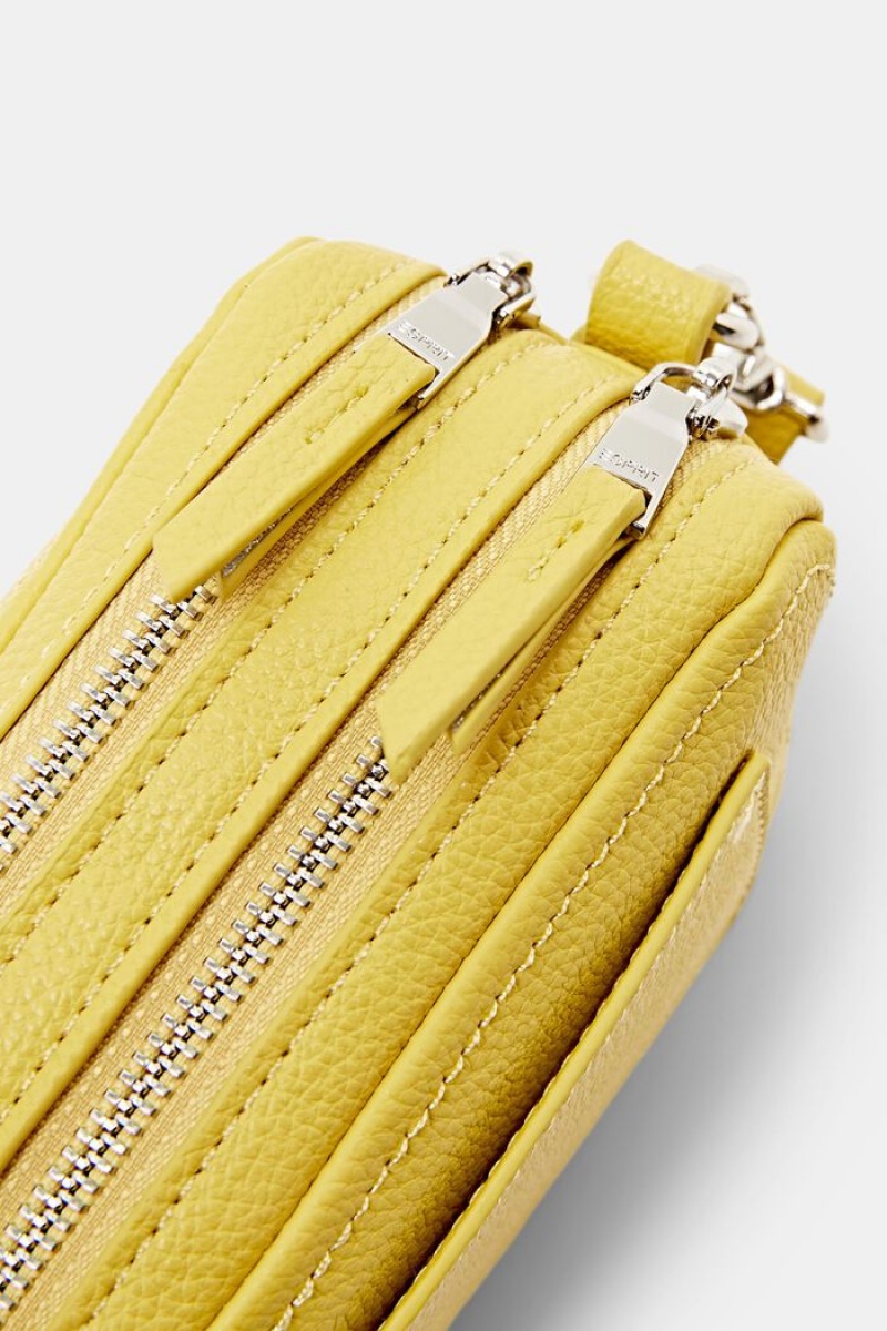 Dámské Kabelky Přes Rameno Esprit Small Faux Læder Žluté | SQX590841