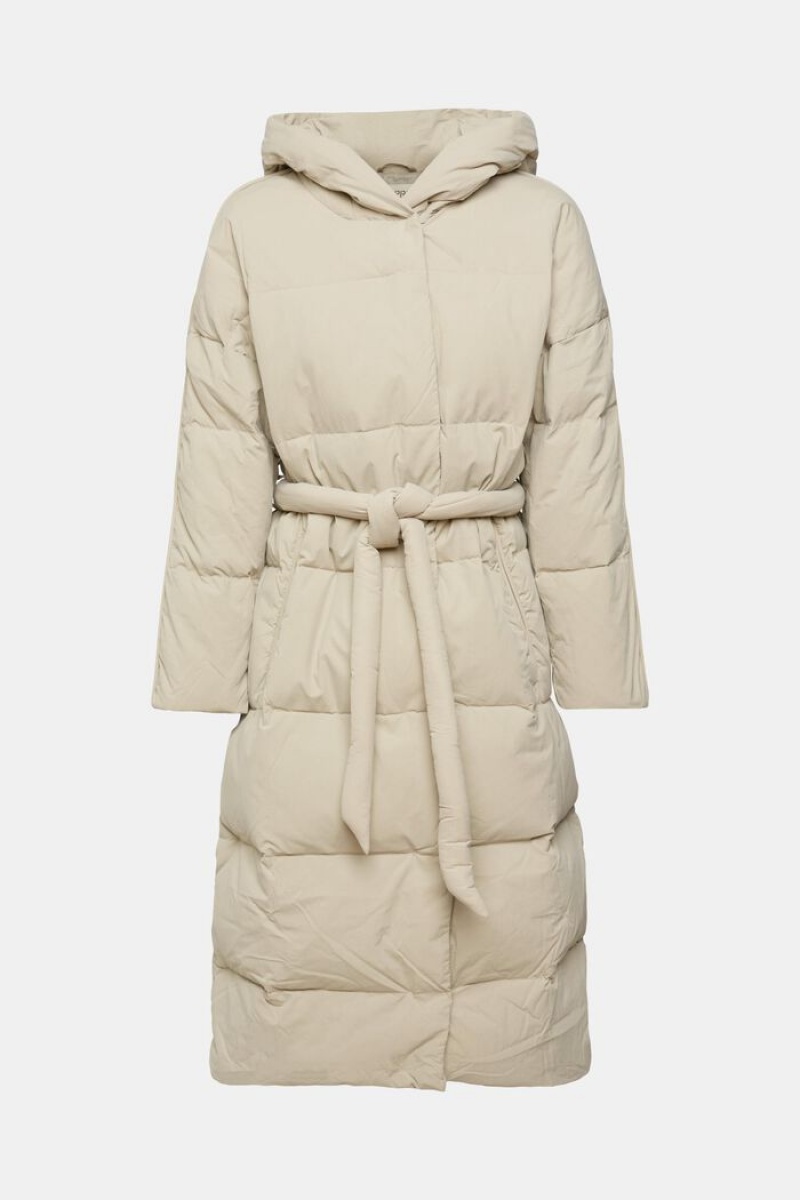 Dámské Kabáty Esprit Long Puffer Světle Šedé Hnědé | FTU648792