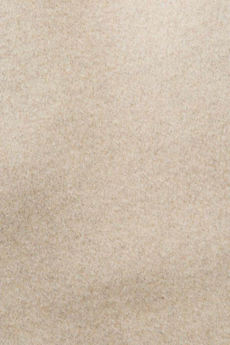 Dámské Kabáty Esprit Vlna-blend Trench Šedé | NRE346781