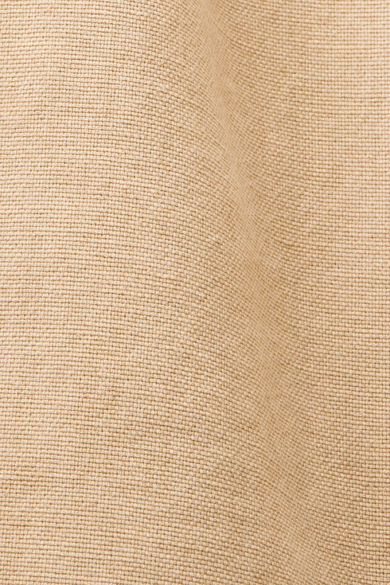 Dámské Kalhoty Esprit Chino,Linen Blend Hnědé | XMN638952