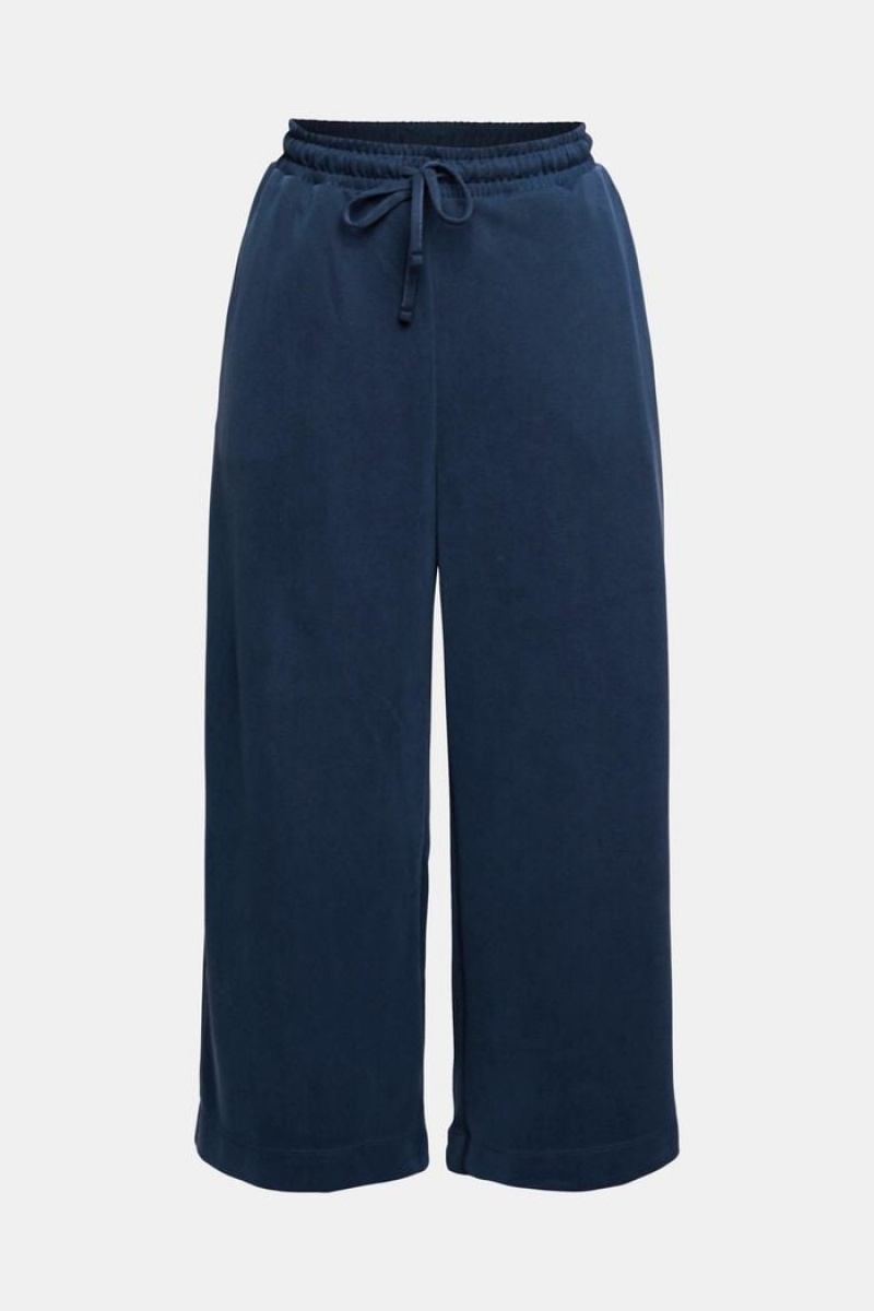 Dámské Kalhoty Esprit Culottes Made Of Soft Fabric Tmavě Blankyt | VAP853904