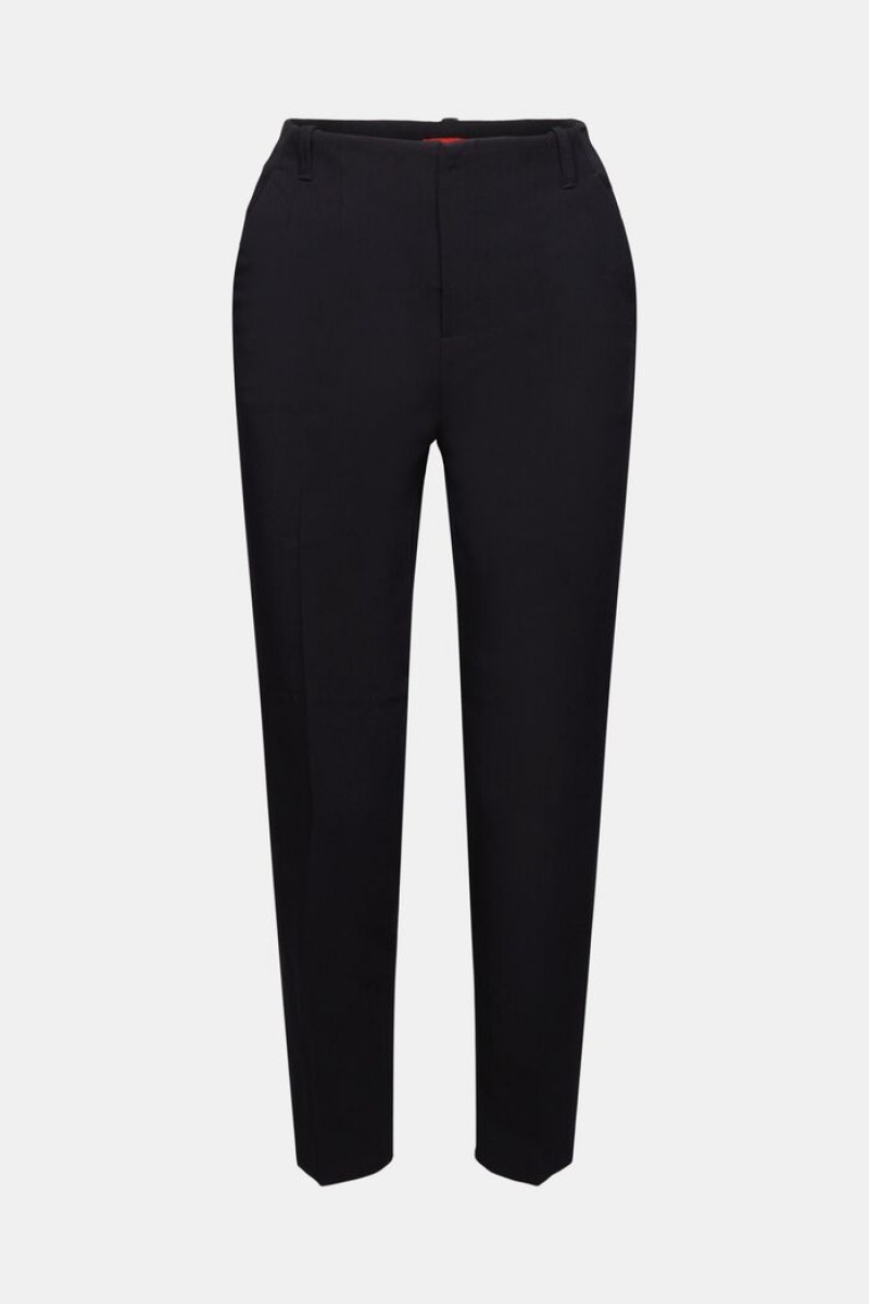 Dámské Kalhoty Esprit High Waisted Chino With Darts Černé | JVB820653
