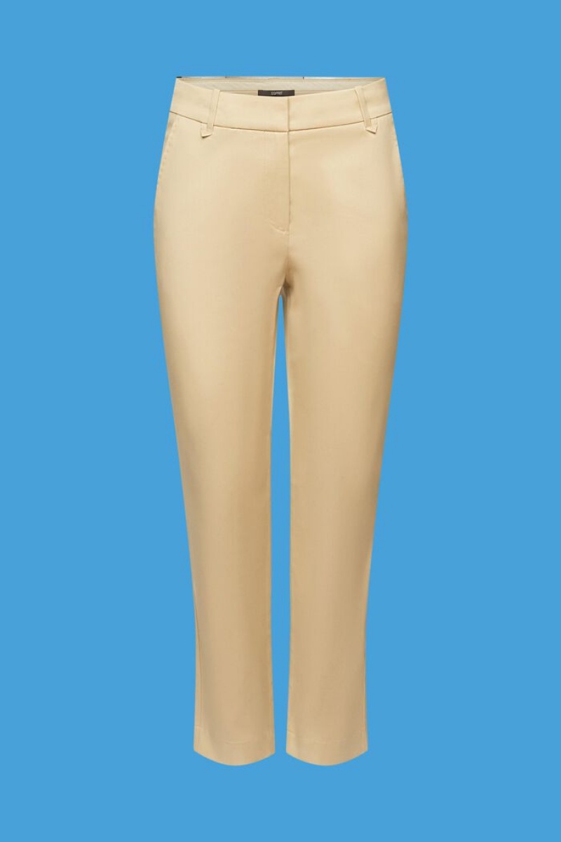 Dámské Kalhoty Esprit High-rise Slim Fit Hnědé | JCF457638