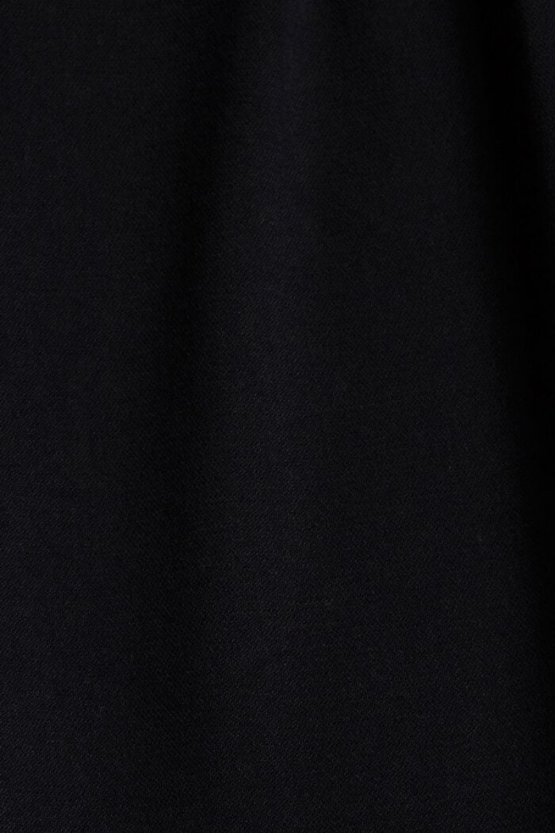 Dámské Kraťasy Esprit Bermuda With Pasem Pleats Černé | ZAB186053