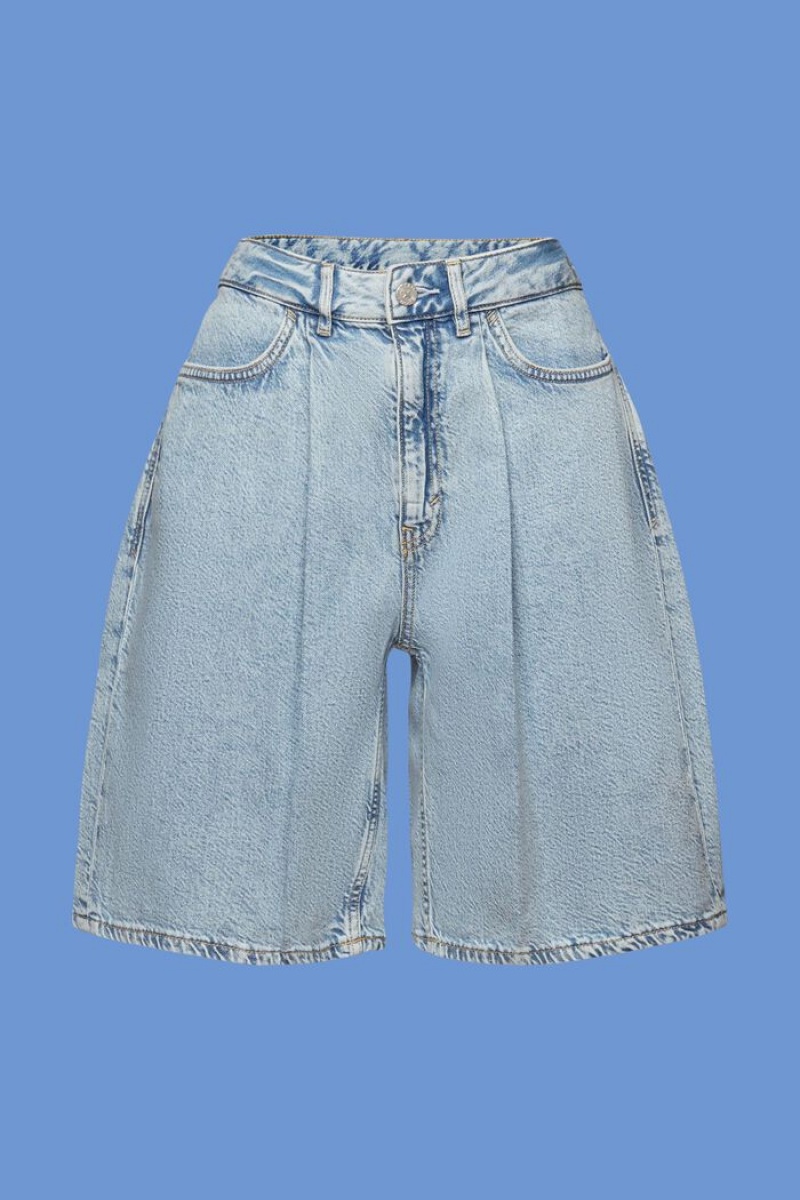 Dámské Kraťasy Esprit Jeans Bermuda Blankyt | JMS739261