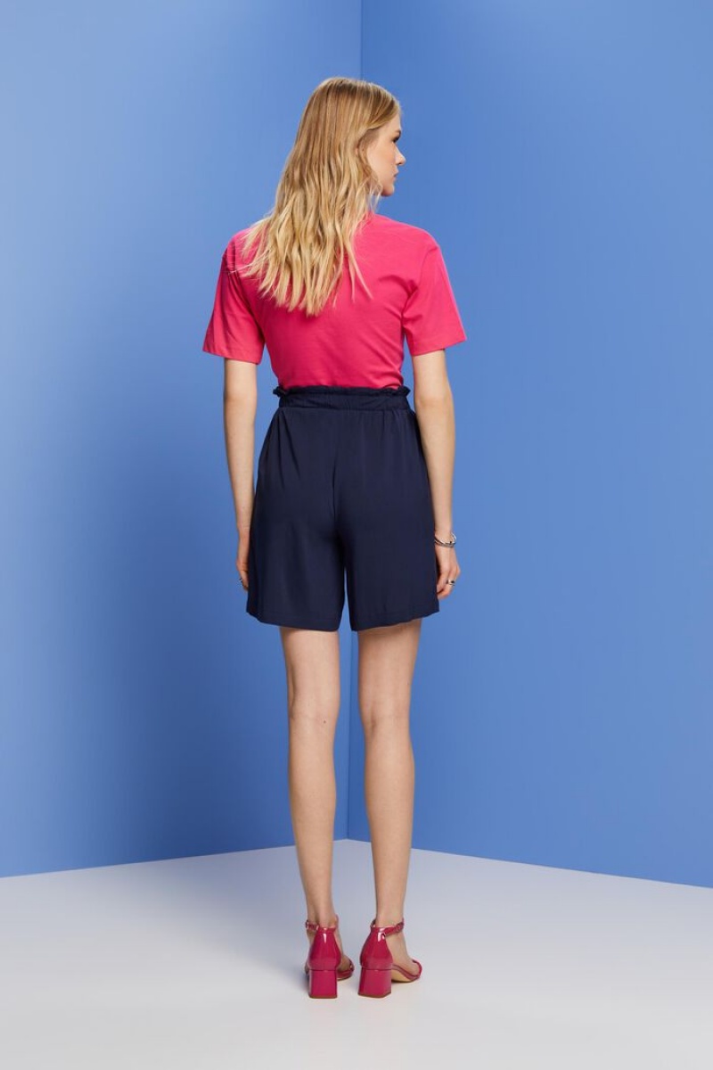 Dámské Kraťasy Esprit Pull-on Tmavě Blankyt | IQC705683